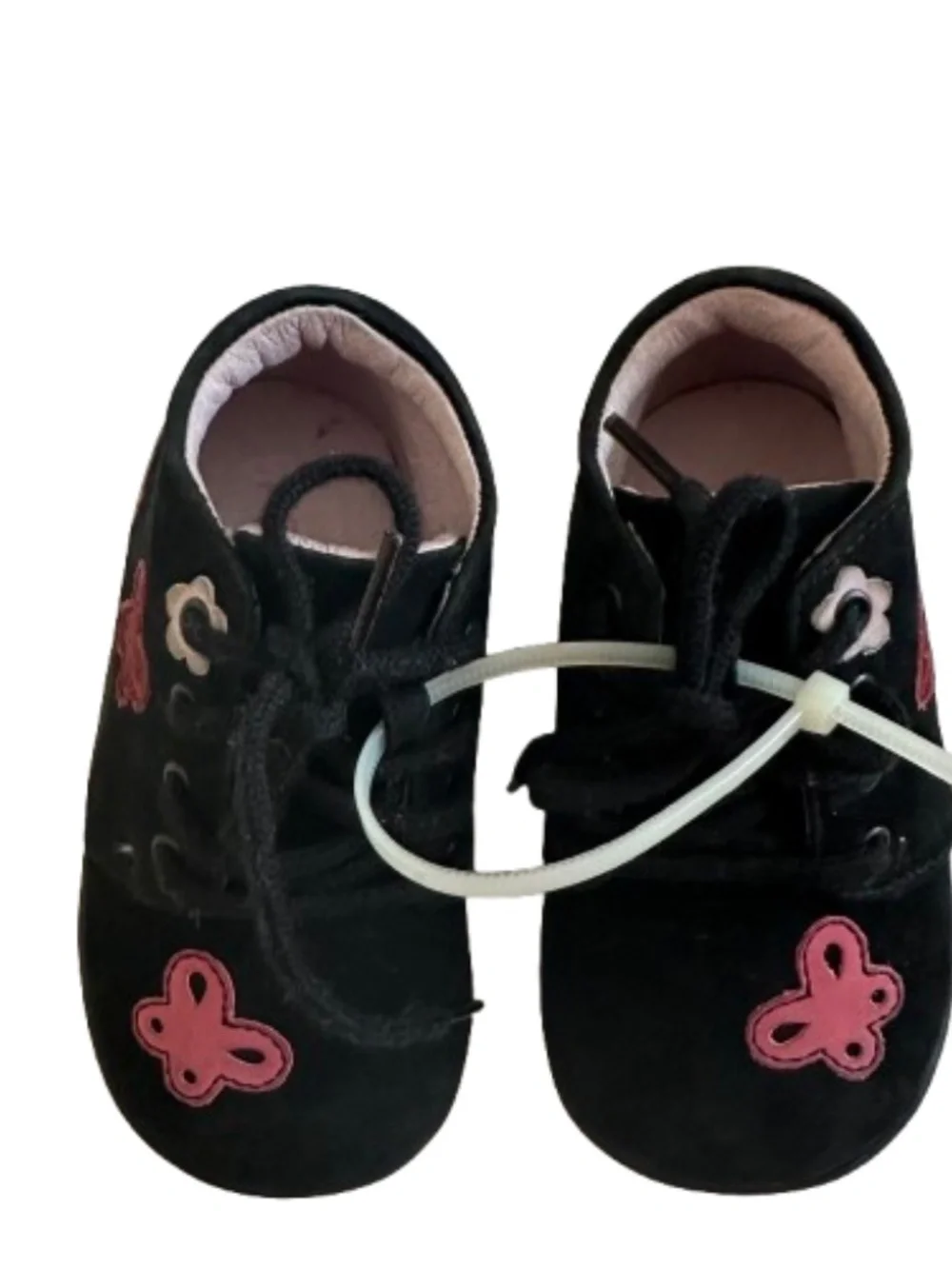 NWT Perfection Toddler/Baby Girl 5.5W Suede Genuine Leather Lace Up Boots Shoes
